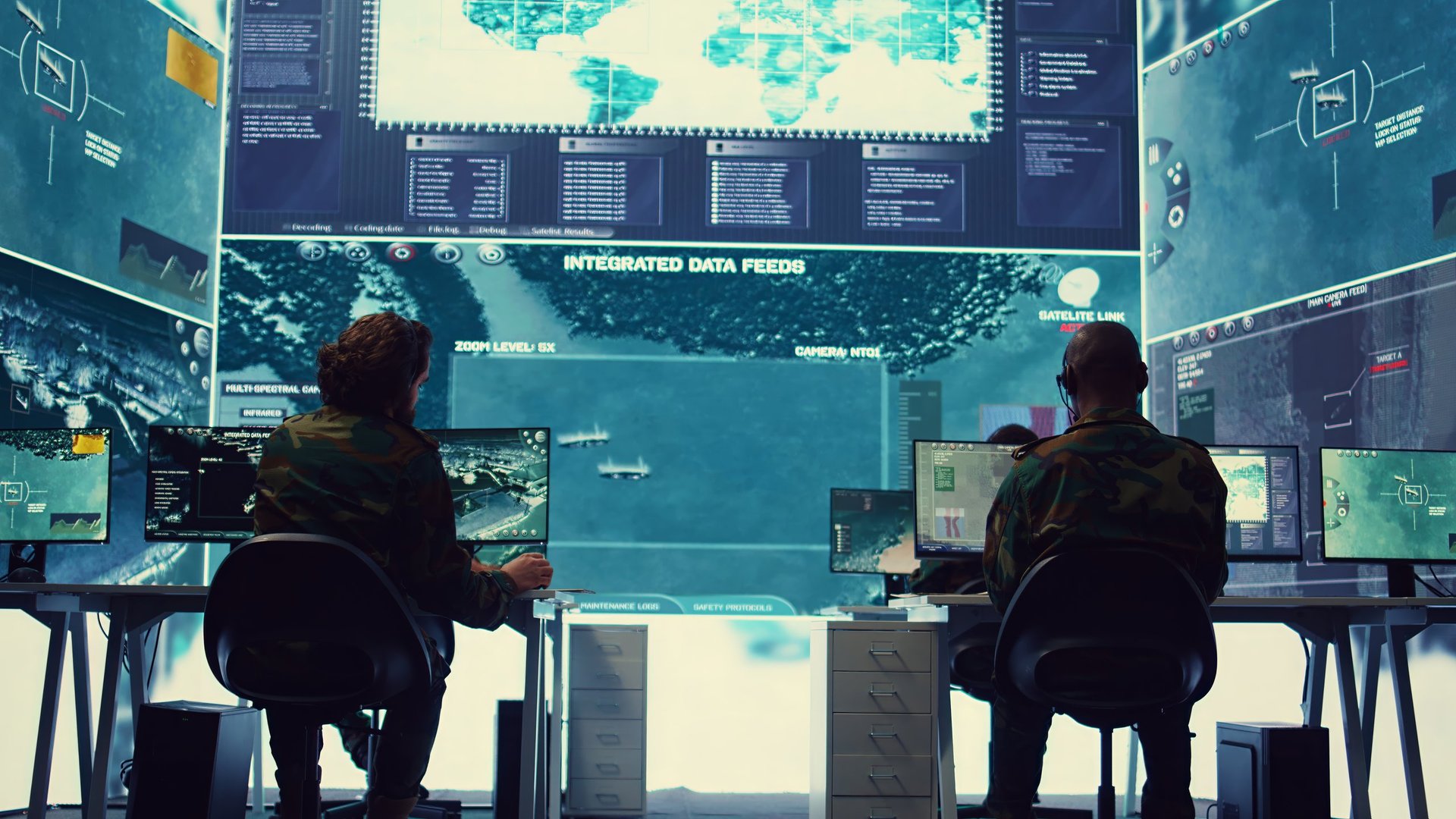 Privates team operates on radar systems to detect and track enemy aircraft or missiles, national safety within their department. Analyze weather conditions to protect planned operations. Camera B.